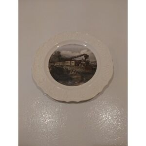 American Express Train Currier and  Ives Reproduction Americana Series 10" Plate